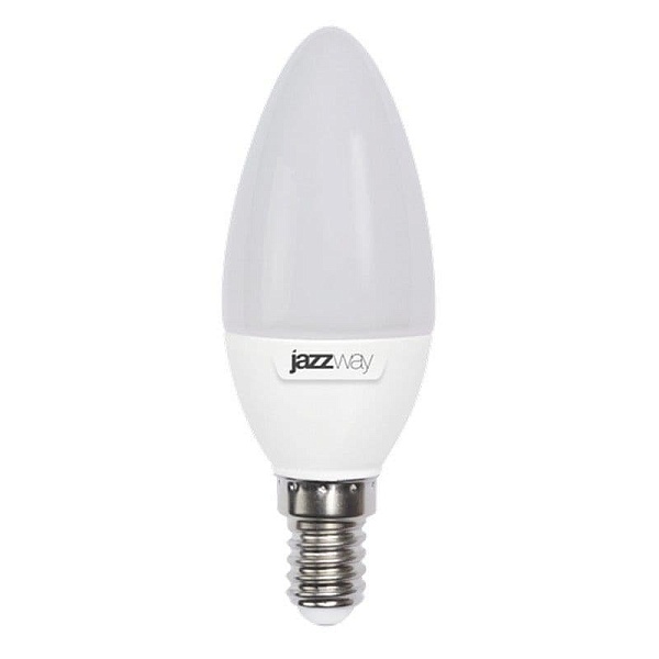 Лампа LED E14  C37 7W/850 230V свеча матовая 530Lm JAZZWAY